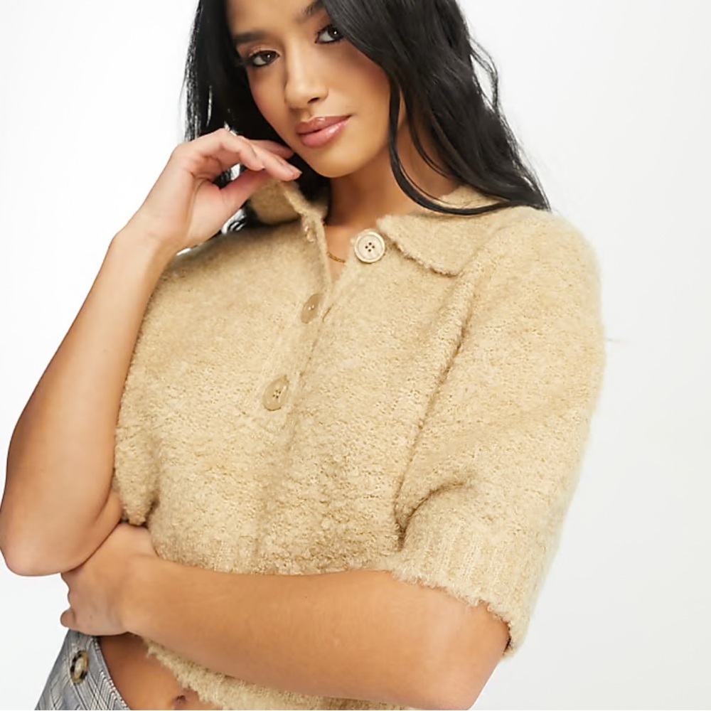 NWT Vero Moda Cozy Textured Knit Polo Sweater – Size M